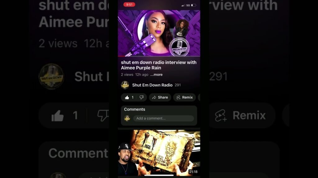 Shut Em Down Radio interview with Aimee Purple Rain