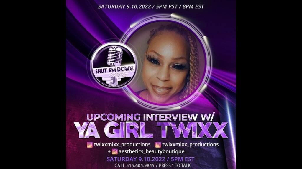 SHUT EM DOWN RADIO INTERVIEW WITH TWIXX Mixx Productions RADIO HOST